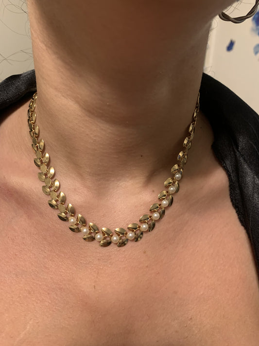 Collier épis de blé dorés – Souvenir Infini (acier inoxydable plaqué or)