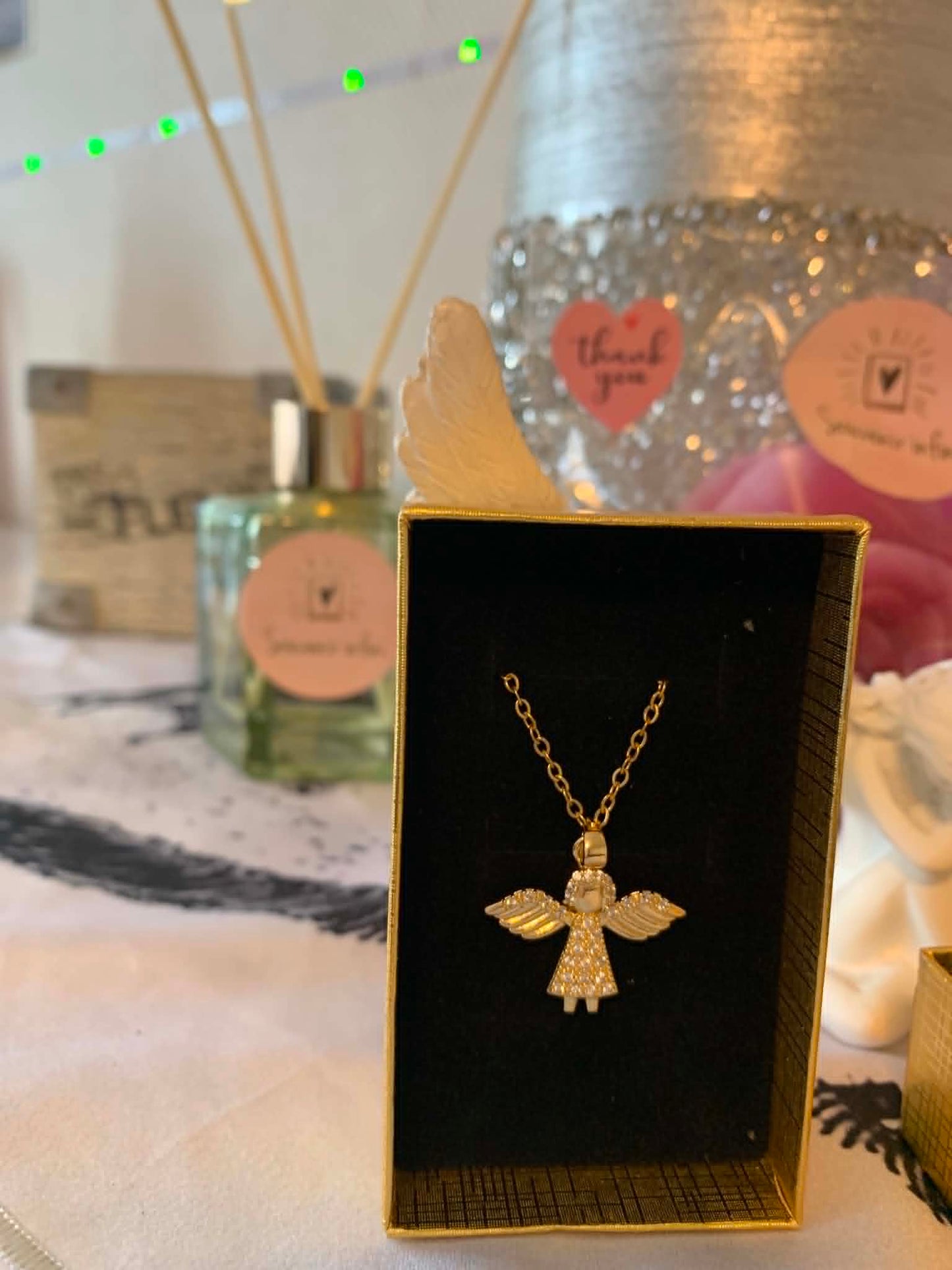 Collier ange (plaqué or 18K)