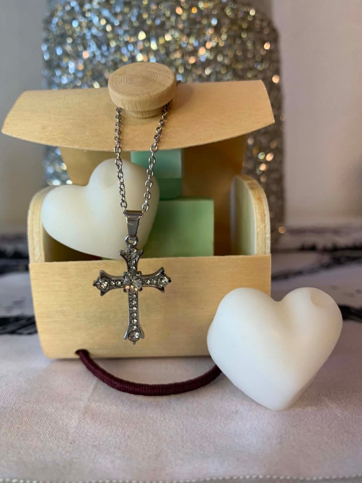 Collier croix (acier inoxydable)