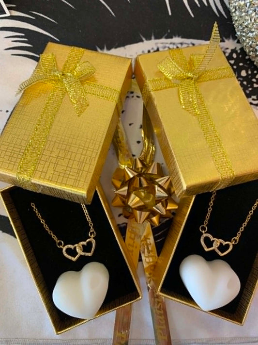 Collier double Coeur (acier inoxydable)