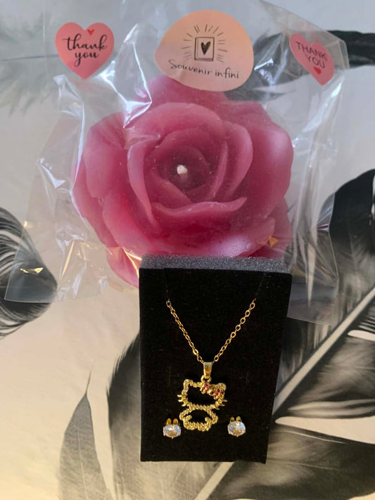 Collier "Hello Kitty" (acier inoxydable)