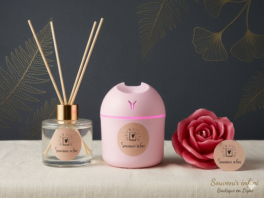 Diffuseur Humidificateur d'huiles essentielles (huiles essentielles comprises 10 ml)