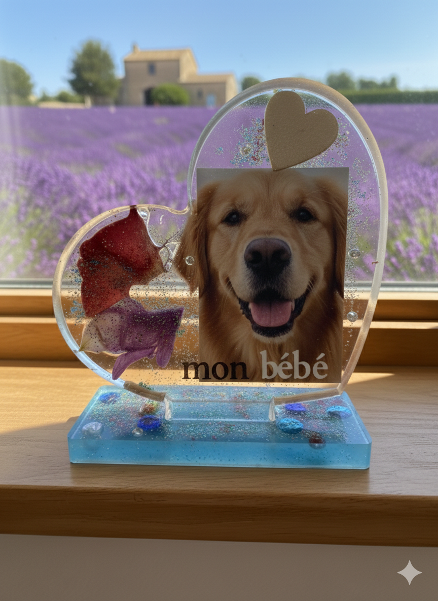 Petit Cœur Souvenirs – Décoration personnalisée avec photo