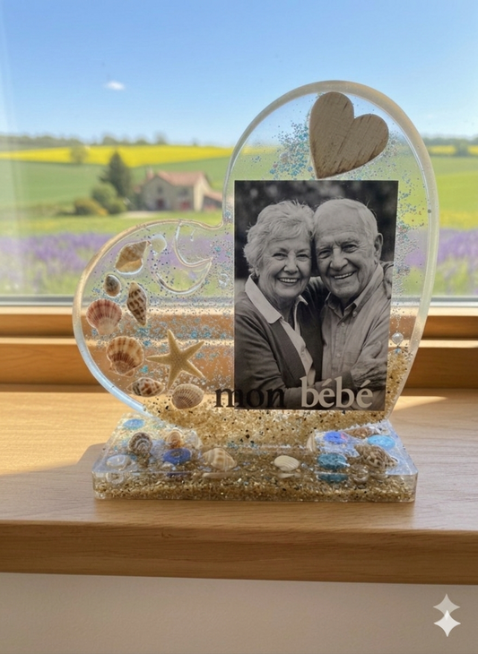 Petit Cœur Souvenirs – Décoration personnalisée avec photo